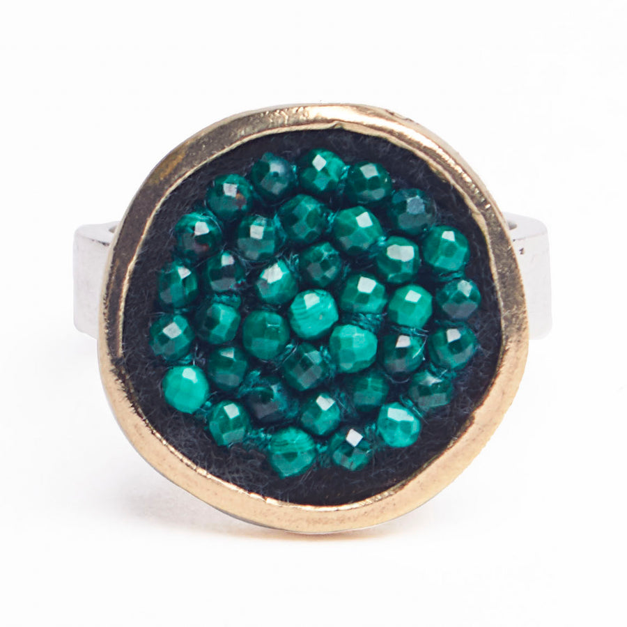 Iconic Malachite Mosaic Ring