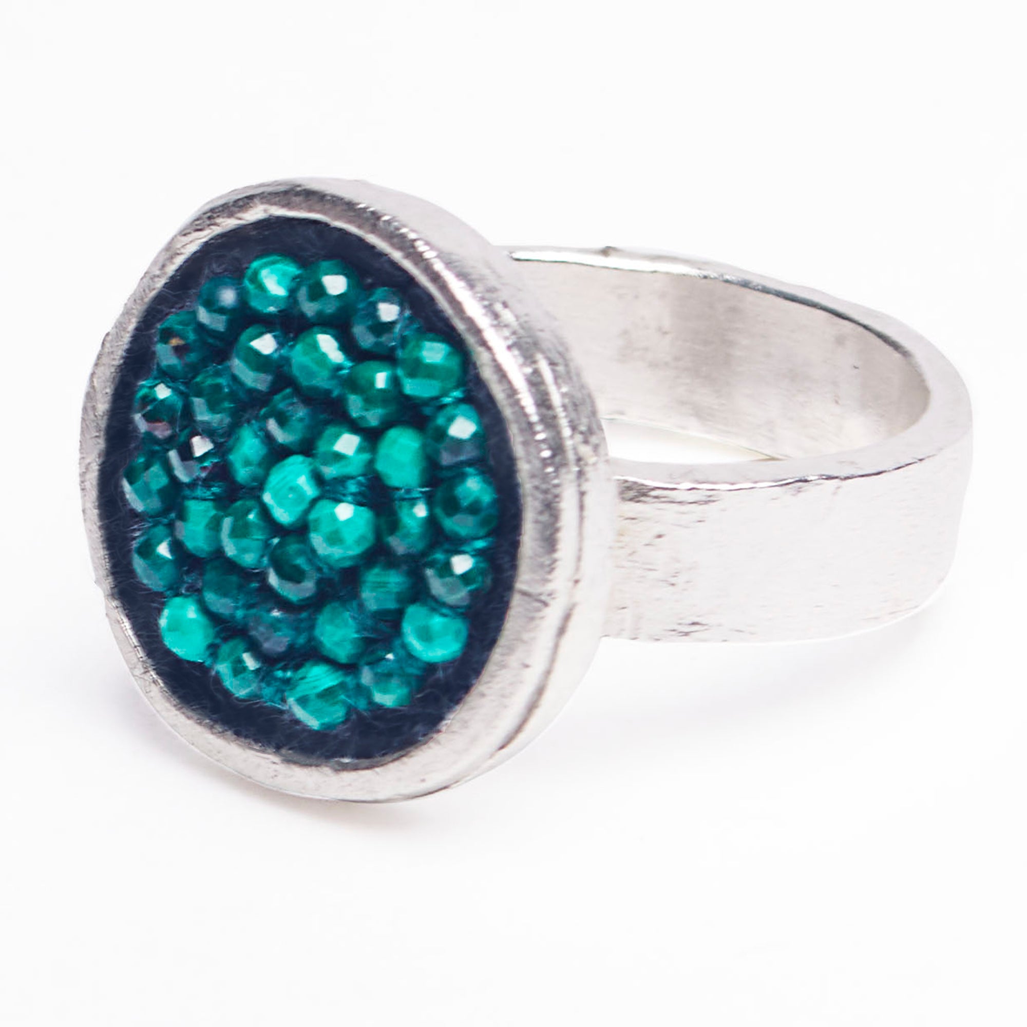 Iconic Malachite Mosaic Ring