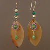 You are My Sunshine: emerald/pink sapphire mosaic earring