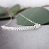 Faceted Quartz Crystal Bar Necklace in Gold or Silver