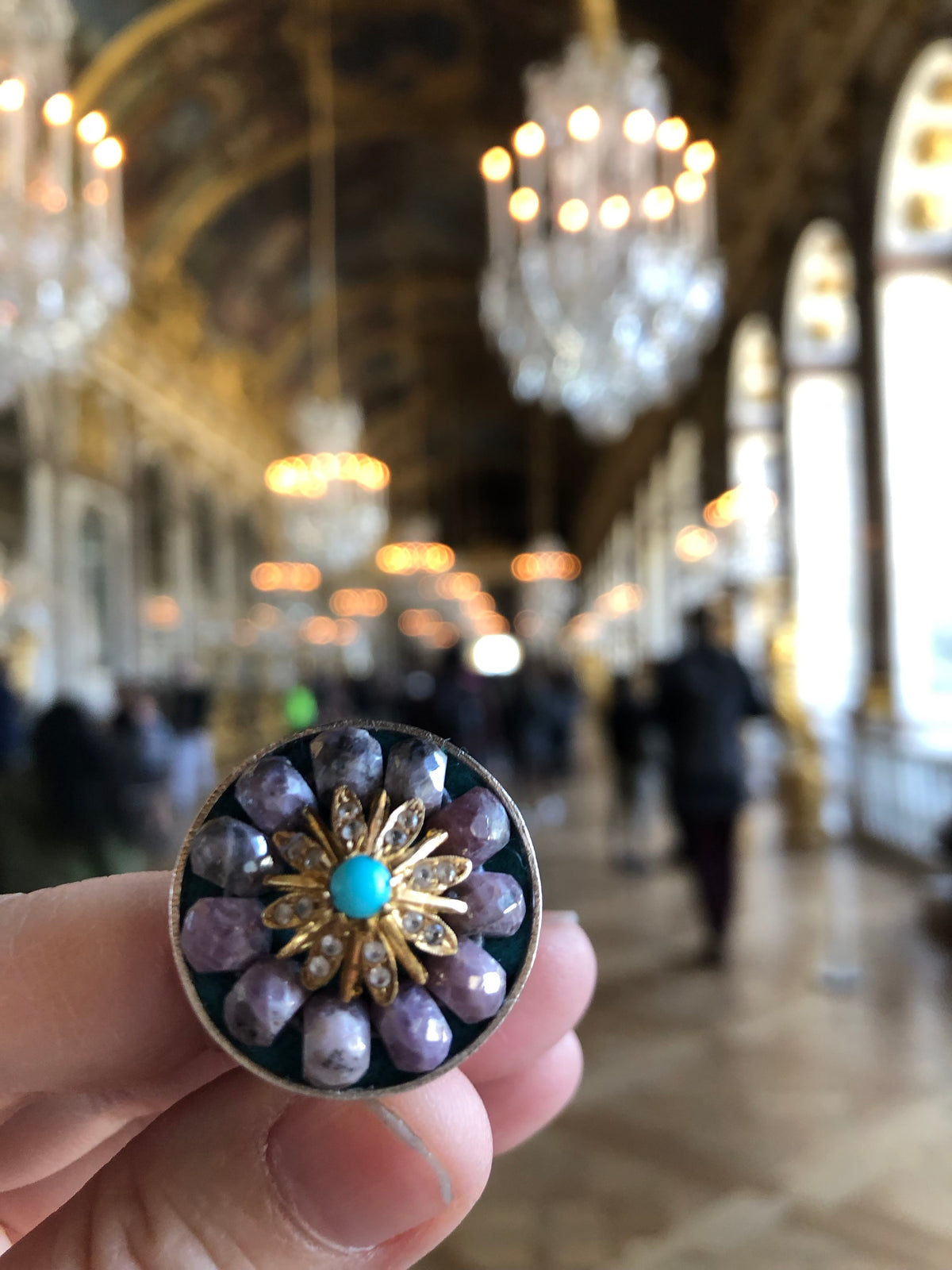 Gold and Diamond Mosaic Ring (Wanderlust Paris)