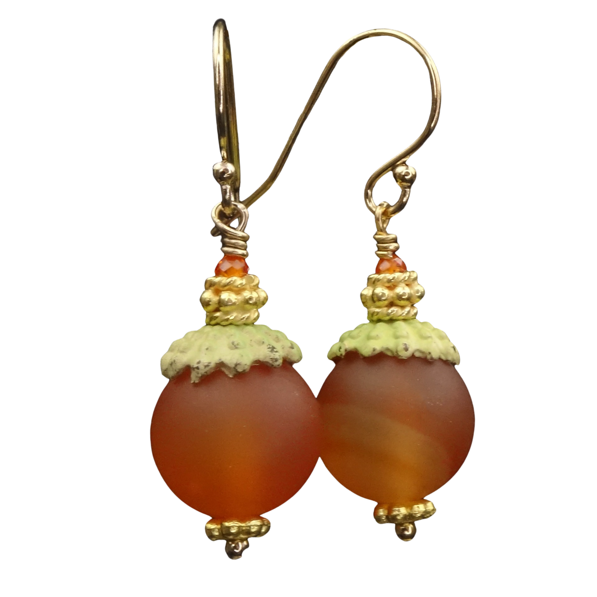 Sweet Orange: carnelian earring