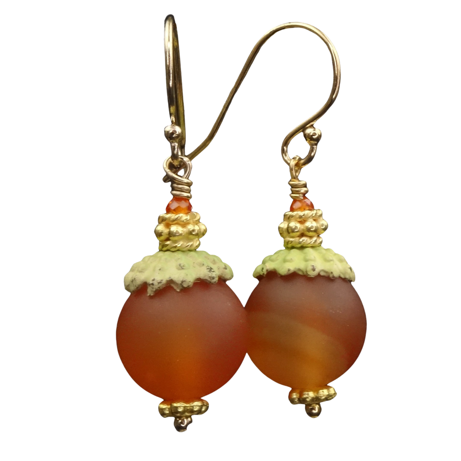 Sweet Orange: carnelian earring