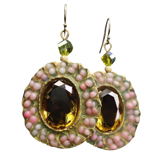 She Left Magic Fairy Dust Everywhere: whiskey citrine earrings