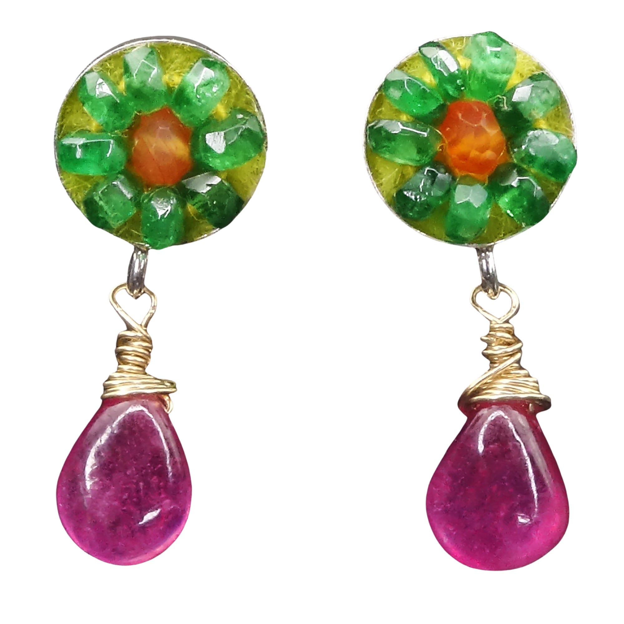 THE EXQUISITE RUBY AND EMERALD EARRINGS – Symetree