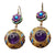Empress of the Midwest: turquoise + amethyst mosaic earring