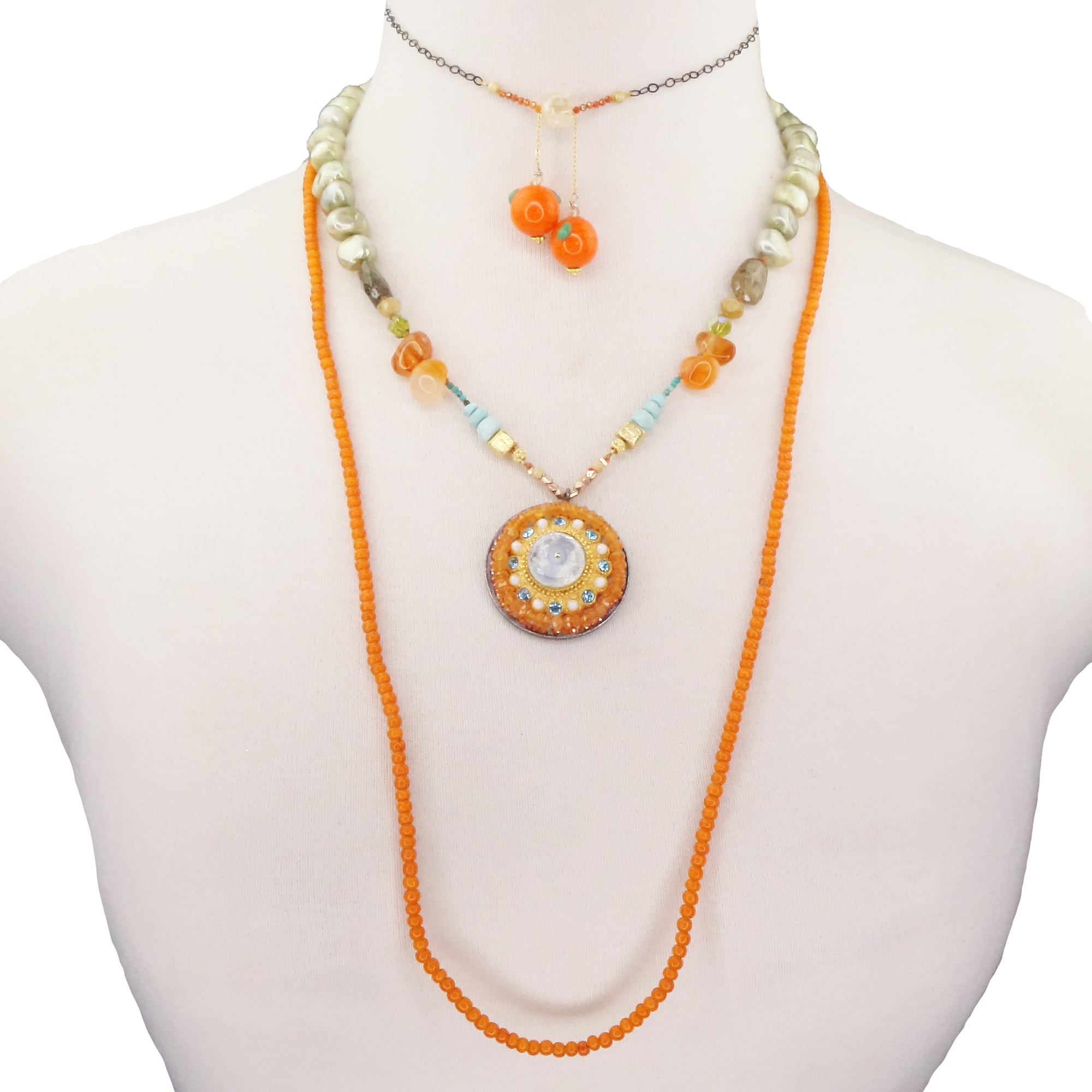 Orange You Fabulous: African Glass necklace