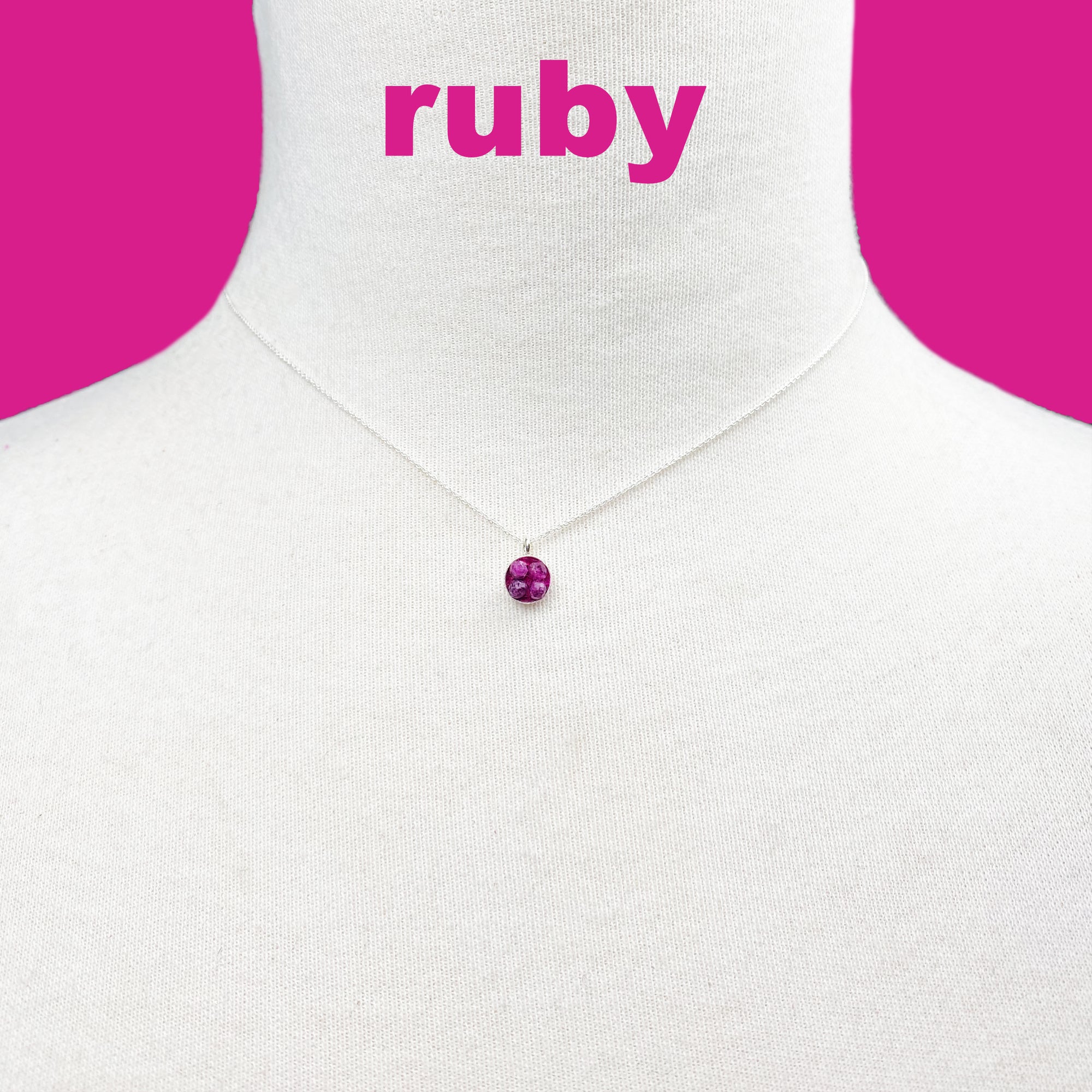 Tiny Fabulous Mosaic Birthstone necklace