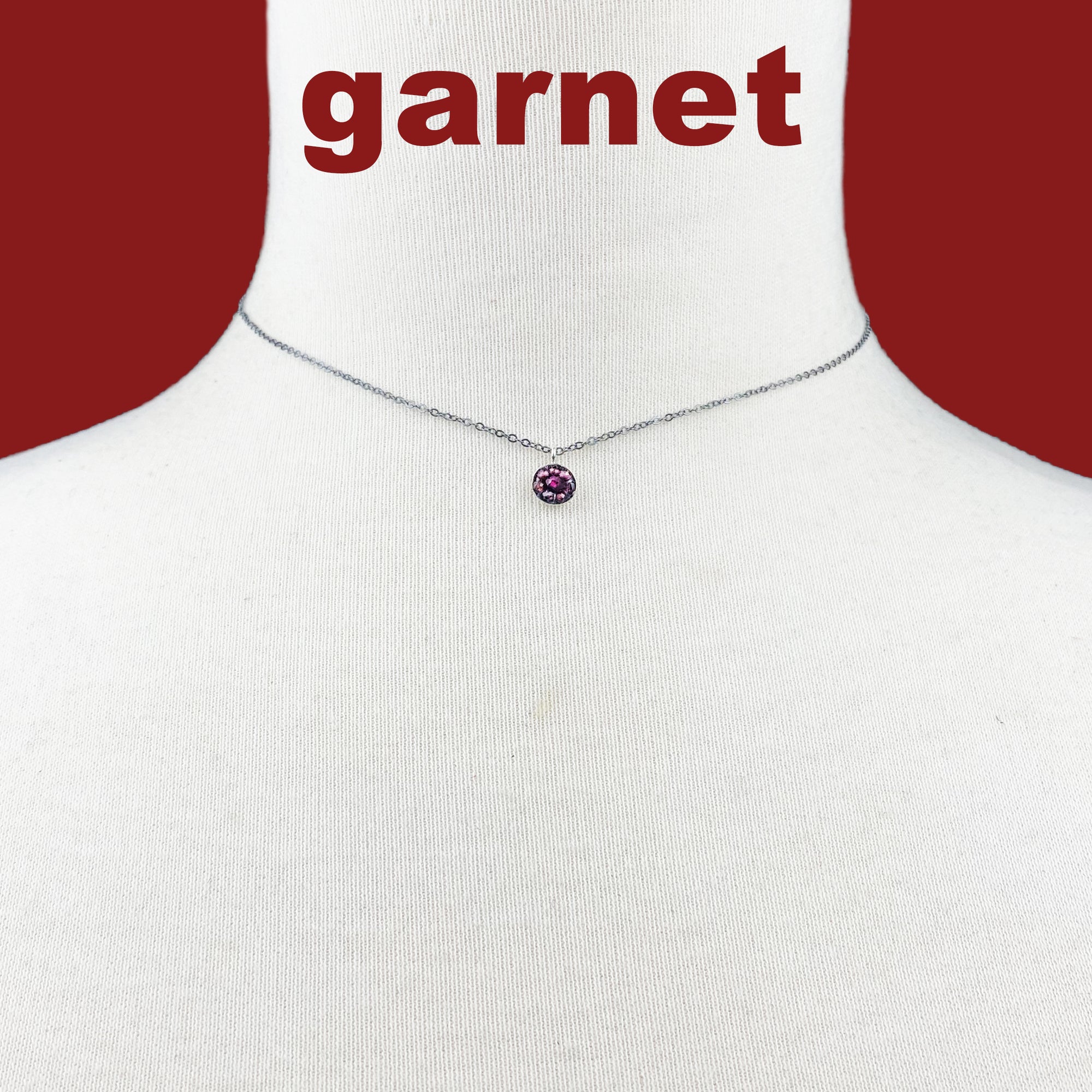 Tiny Fabulous Mosaic Birthstone necklace