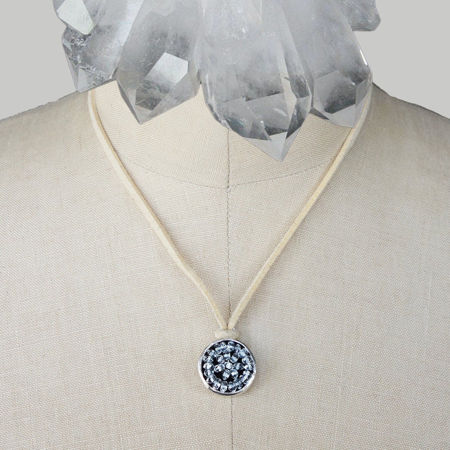 Iconic Clear Quartz mosaic necklace + bracelet