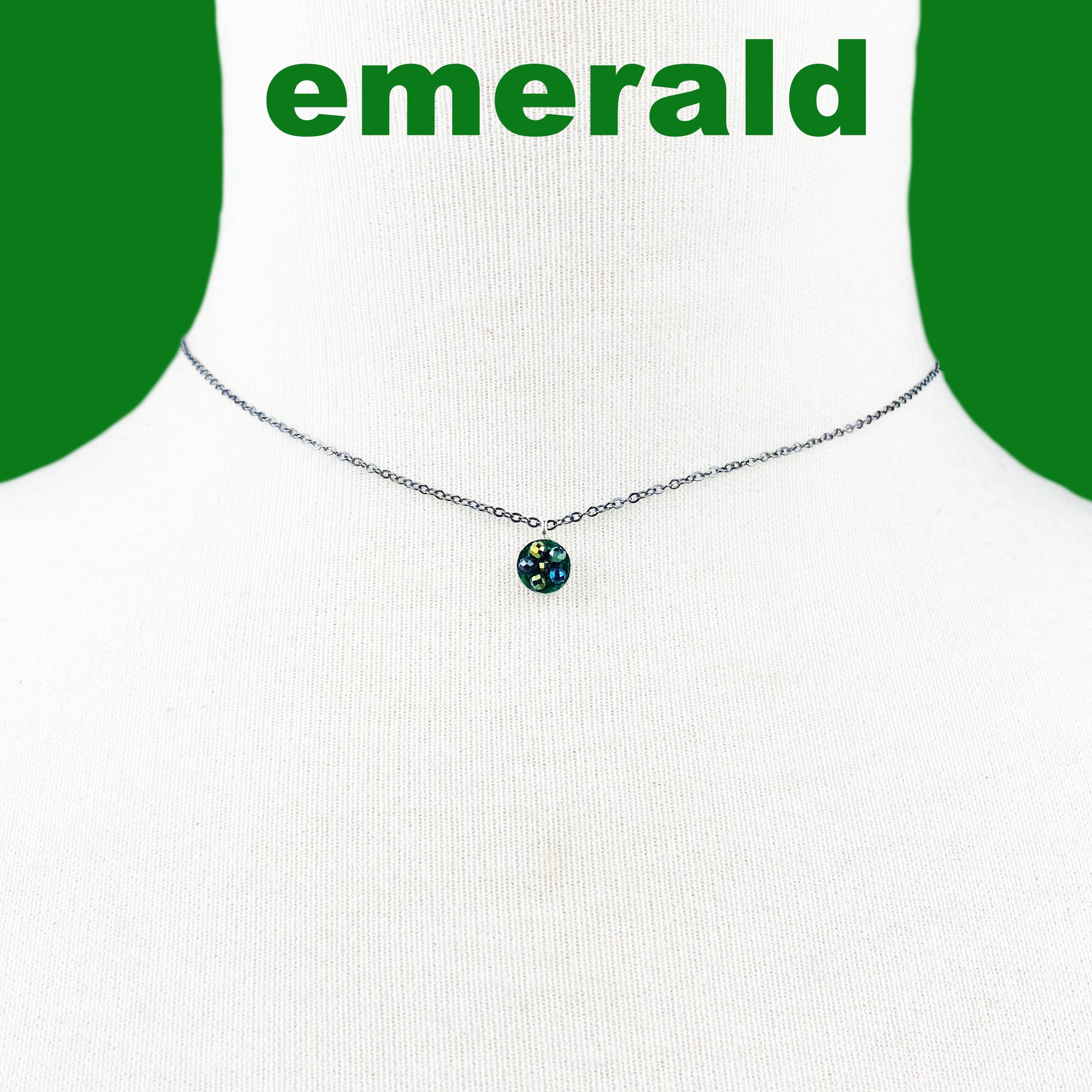 Tiny Fabulous Mosaic Birthstone necklace