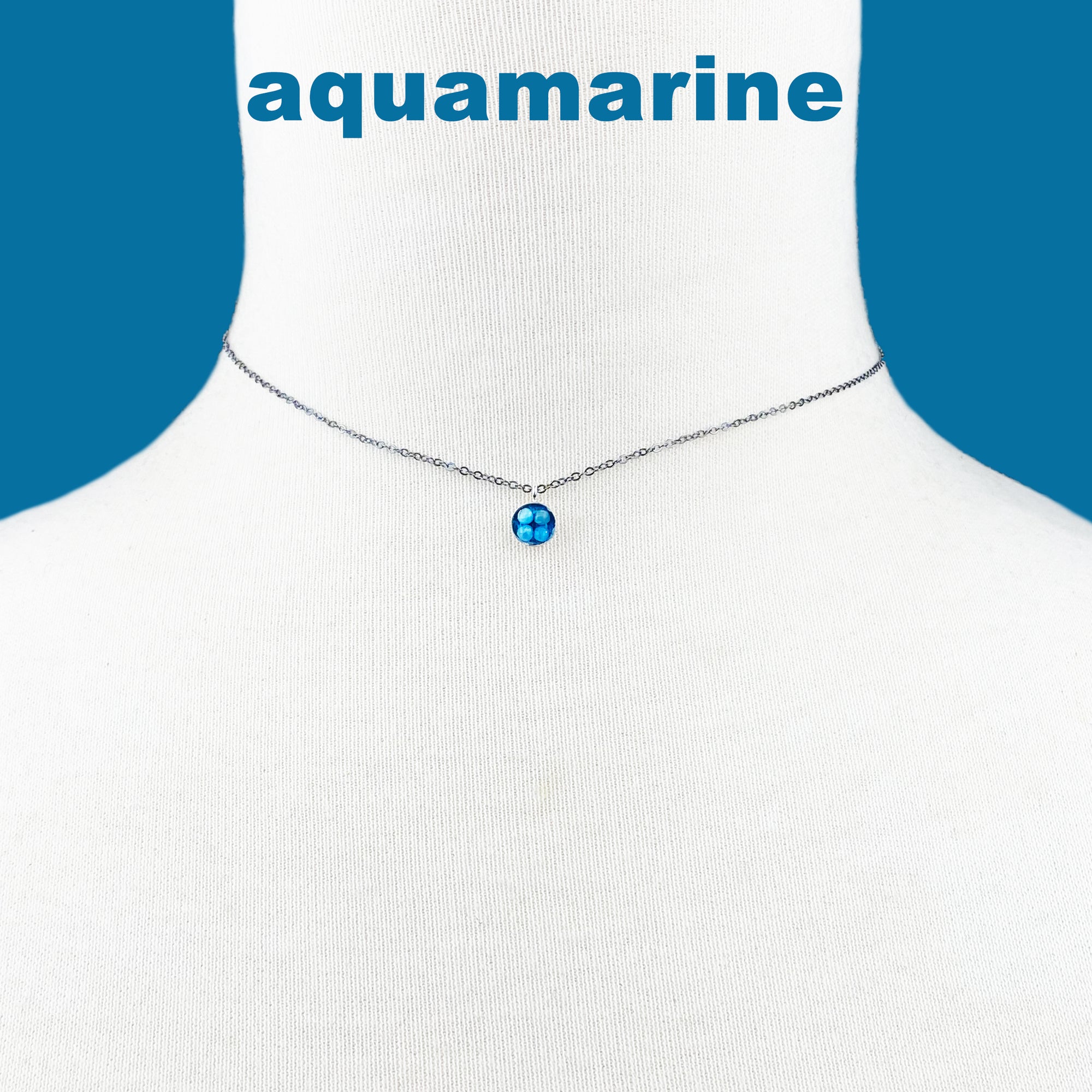 Tiny Fabulous Mosaic Birthstone necklace