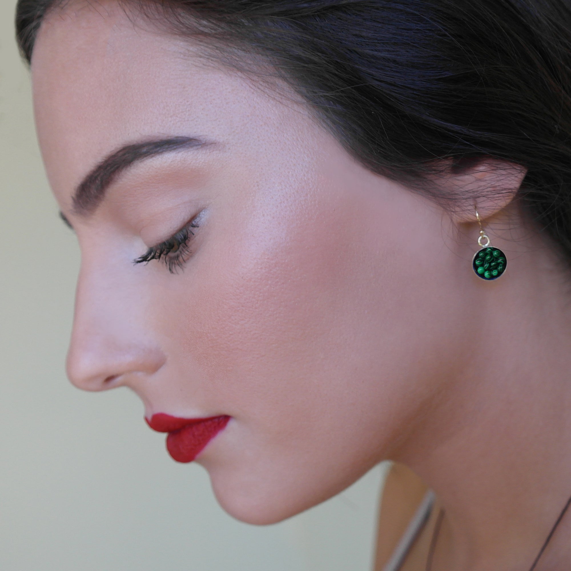 Moxie Malachite Mosaic Earrings (Wanderlust Paris)