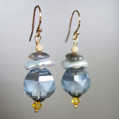 Pearl and Crystal Ethereal Earrings (Wanderlust Paris)