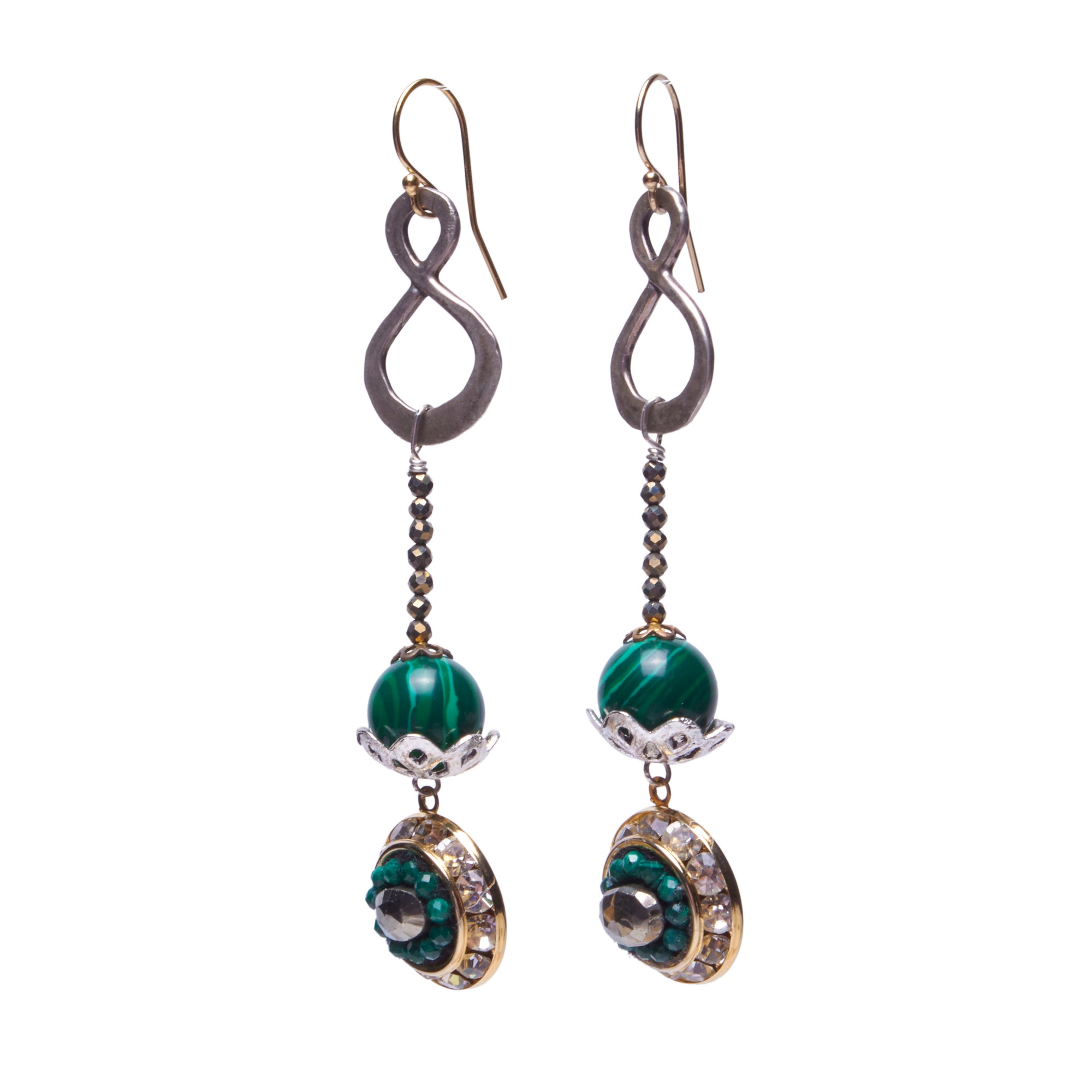 Malachite Mosaic Earring (Wanderlust Paris)