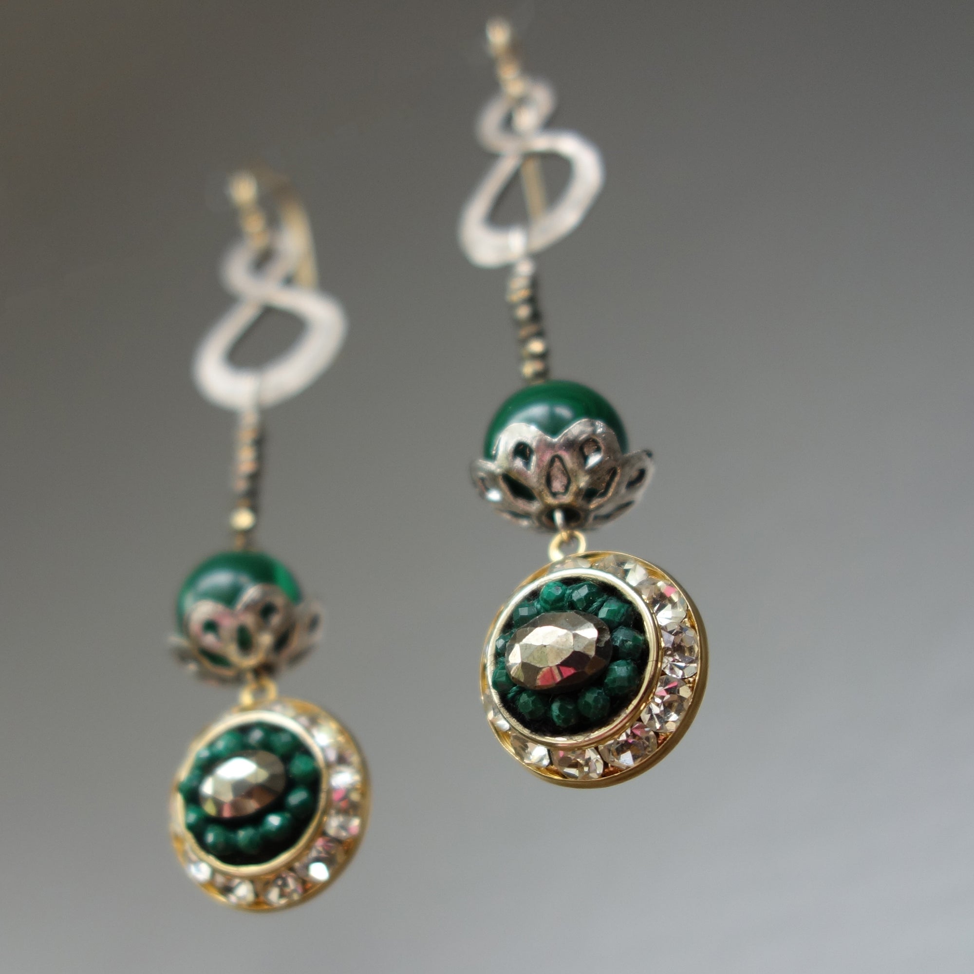Malachite Mosaic Earring (Wanderlust Paris)