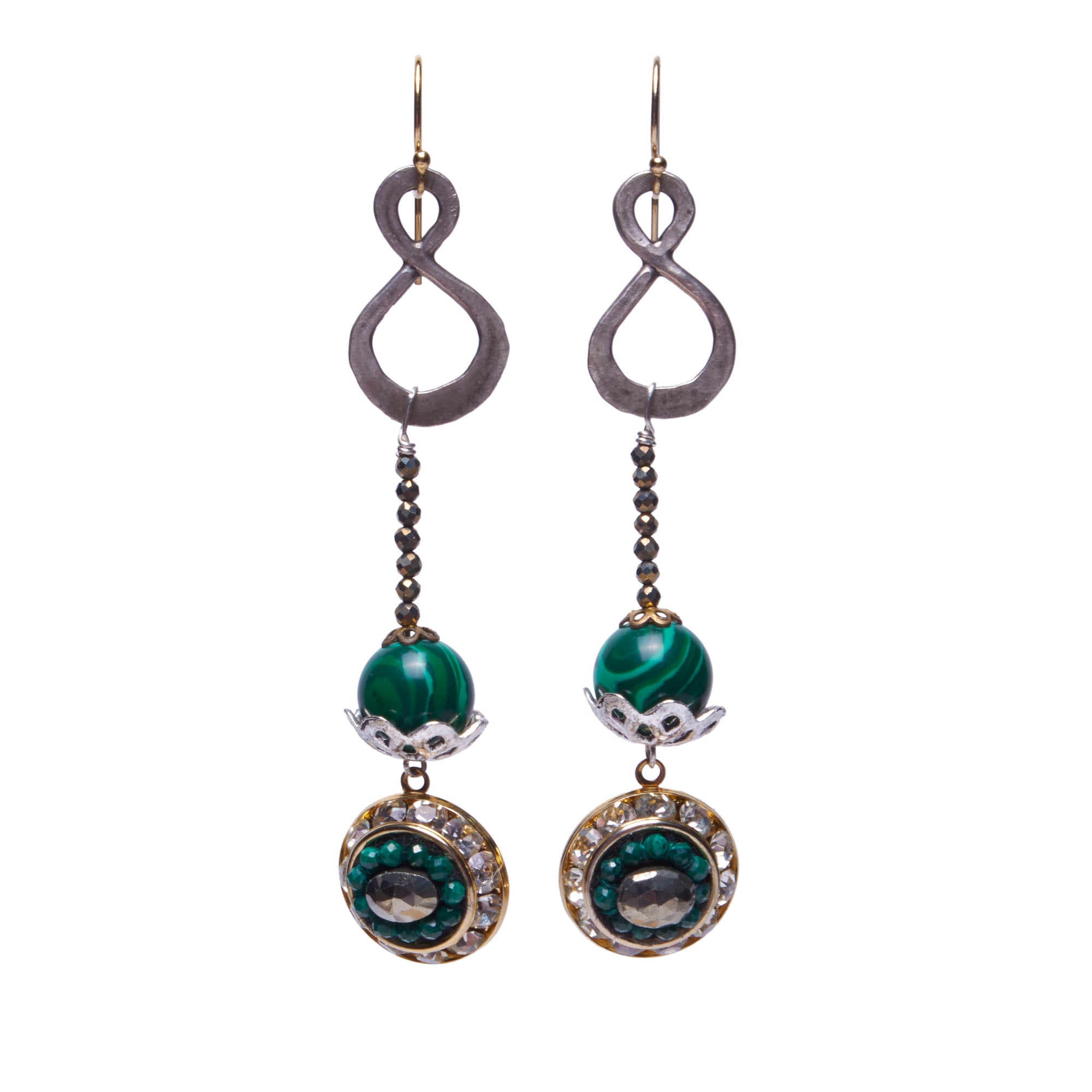 Malachite Mosaic Earring (Wanderlust Paris)