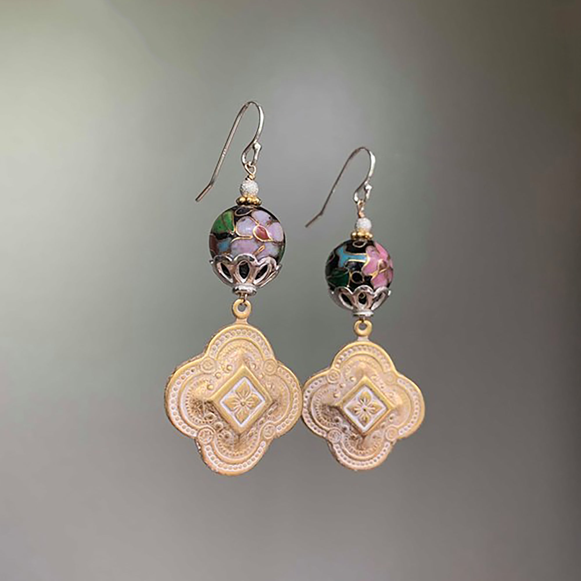 One Night in Alcázar cloisonee earring