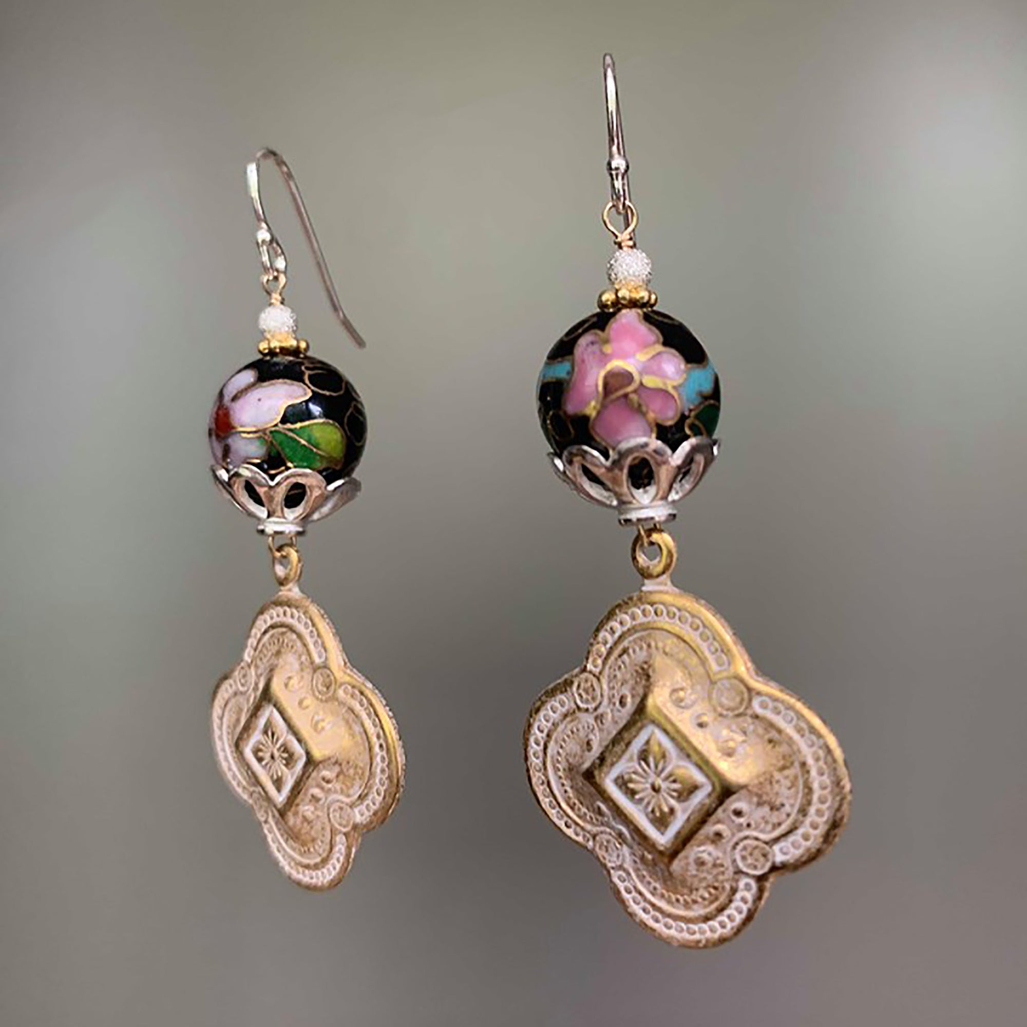 One Night in Alcázar cloisonee earring