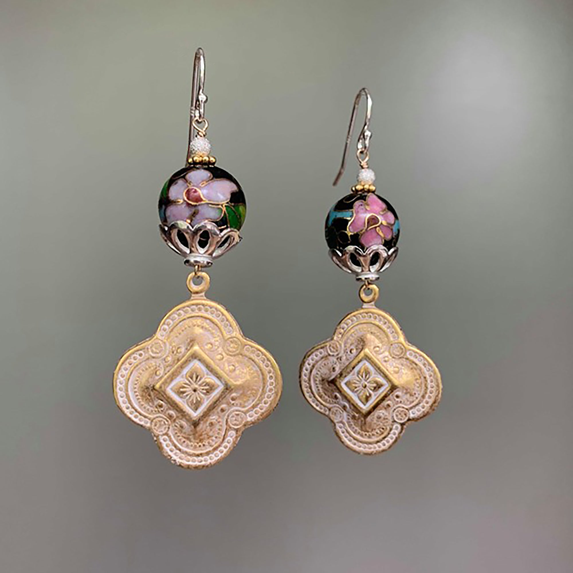 One Night in Alcázar cloisonee earring