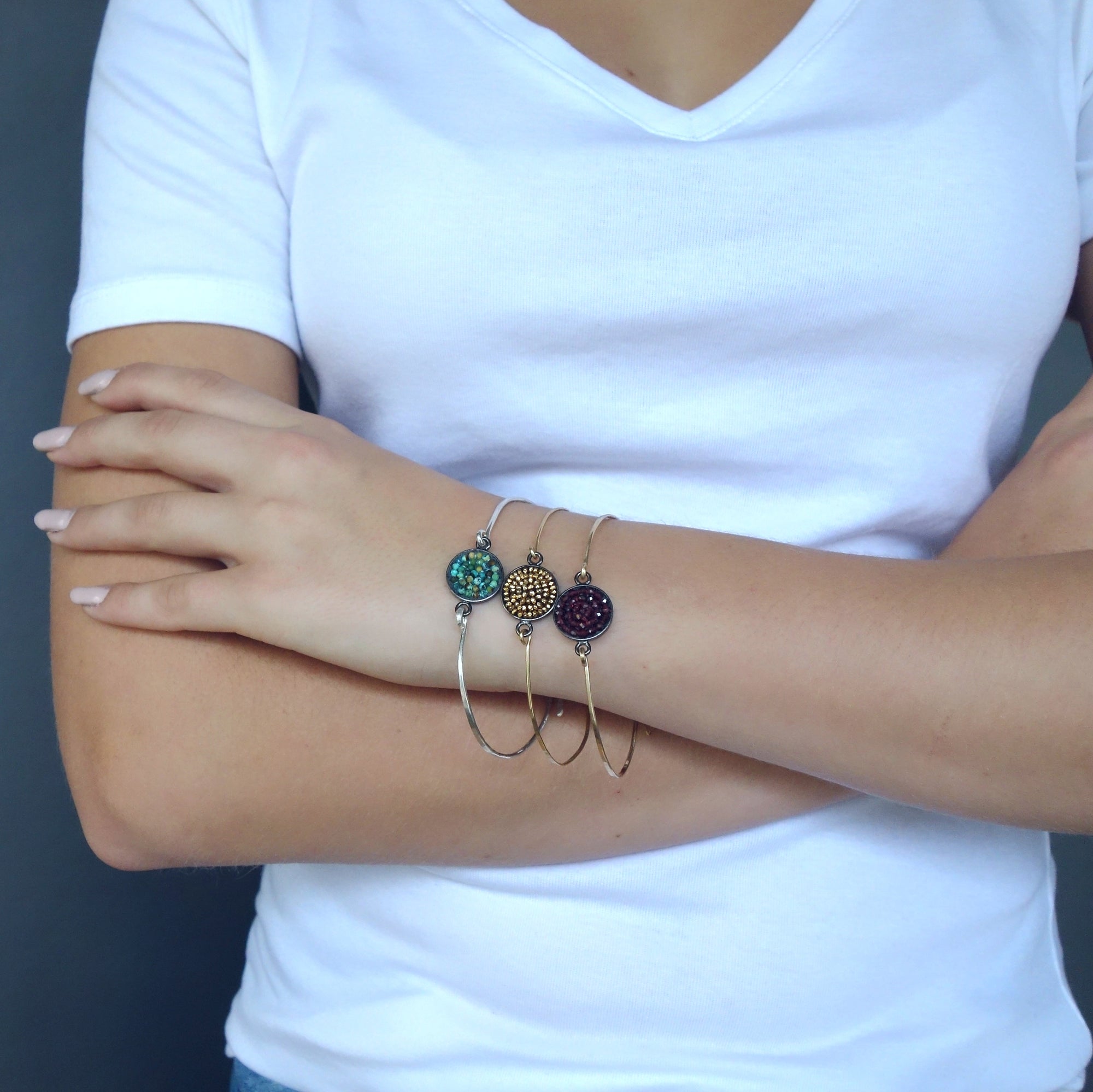 Turquoise Iconic Mosaic Bangle Bracelet