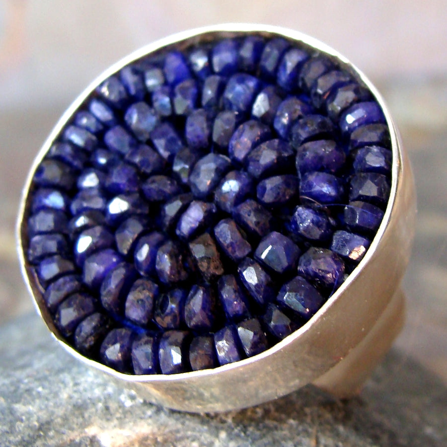 Blue Sapphire mosaic ring