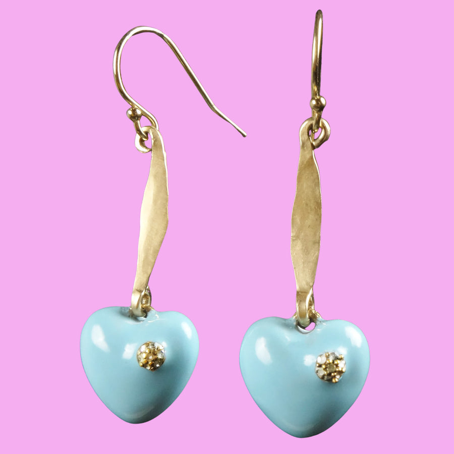 Ode to Joni Mitchell: diamond and gold earring