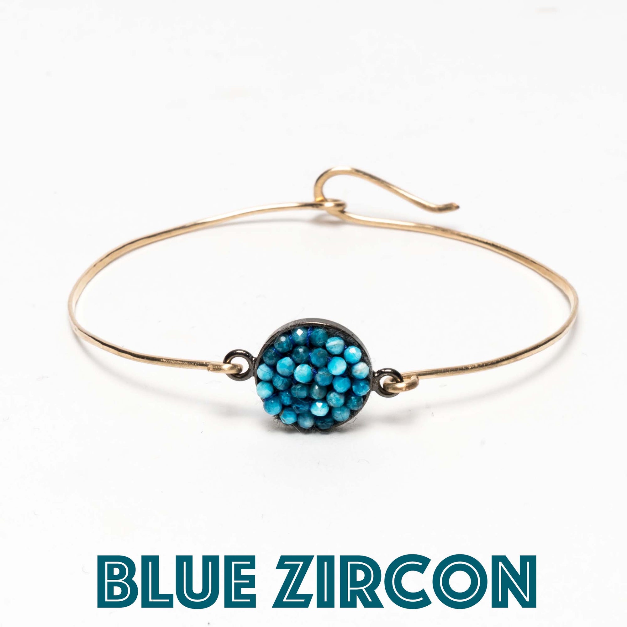 Mosaic bangle: hammered gold or silver so many gems