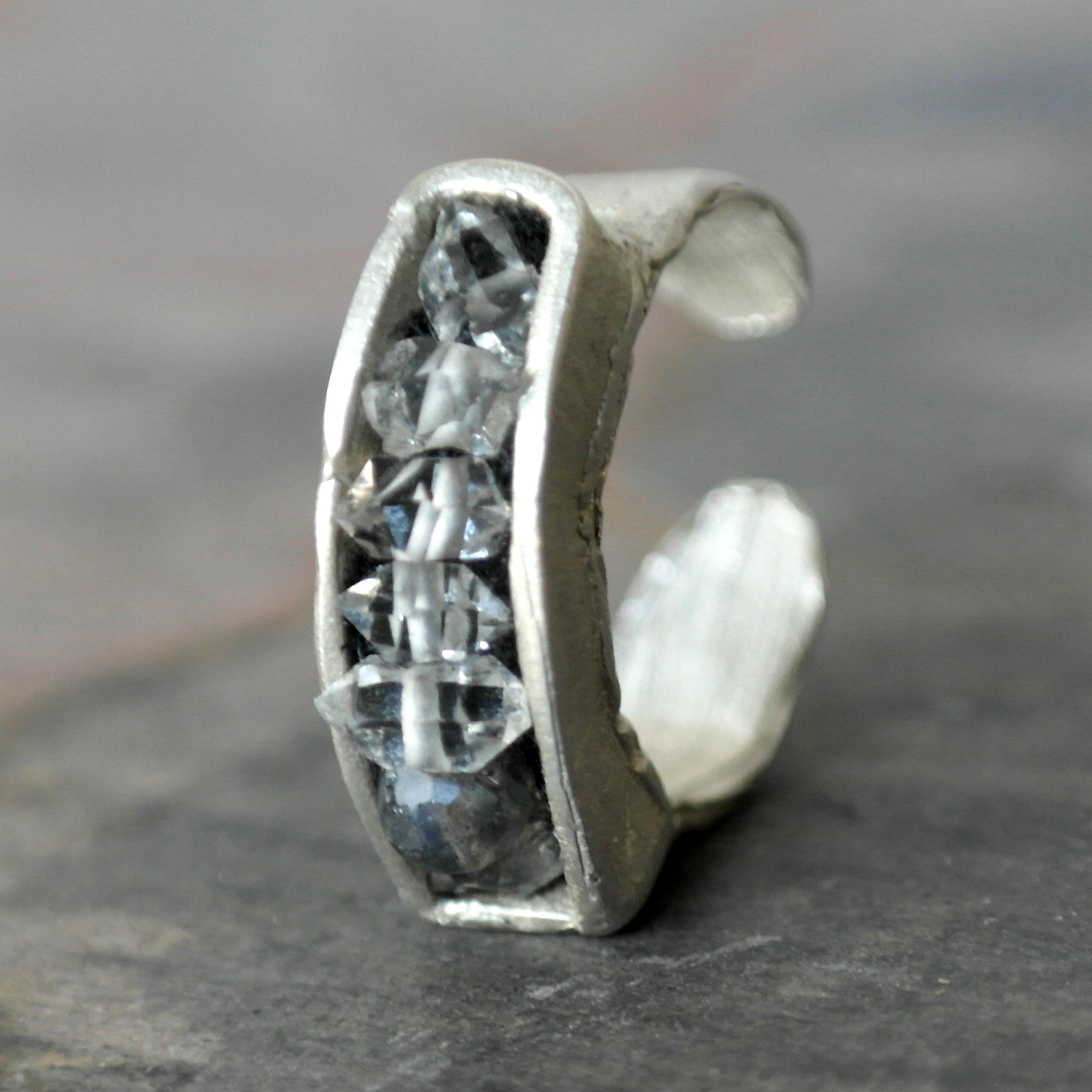 Dream in quartz crystal mosaic ring