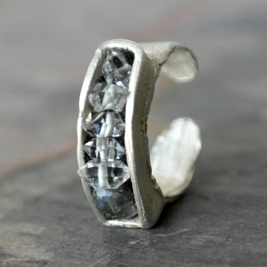 Dream in quartz crystal mosaic ring