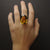 Jolleen's Ring: faceted cognac citrine