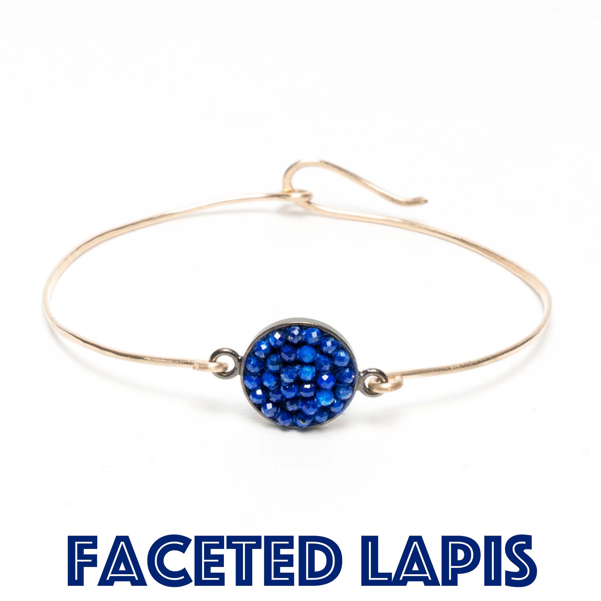 Mosaic bangle: hammered gold or silver so many gems