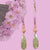 Listen to the Rain: kyanite, rhodocrosite, sapphire earring