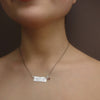 MMXXI silver necklace, school colors, LARGE block letters