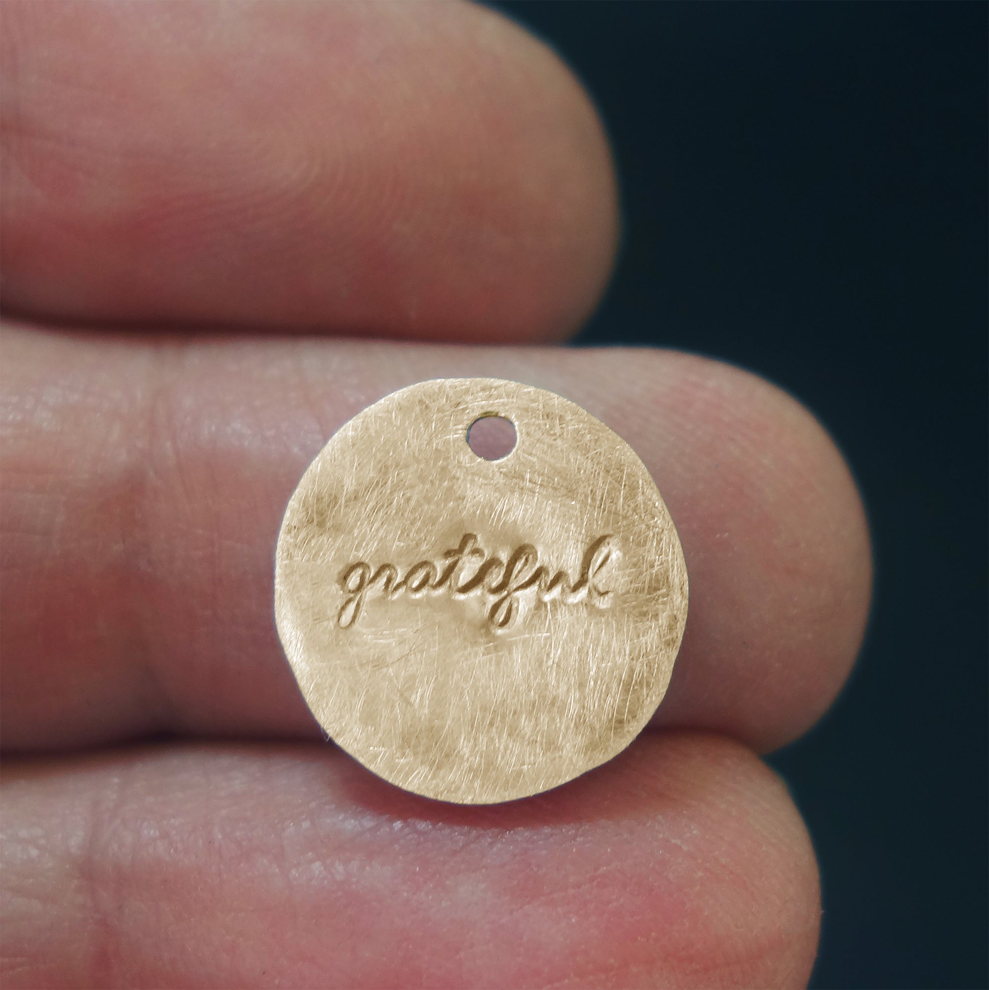 Grateful silver or gold charm