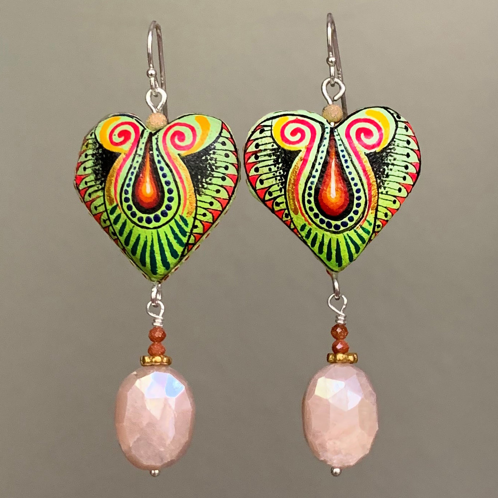 Te extraño, corazón earring