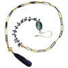 Symphony in blue: kyanite and sapphire adjustable necklace