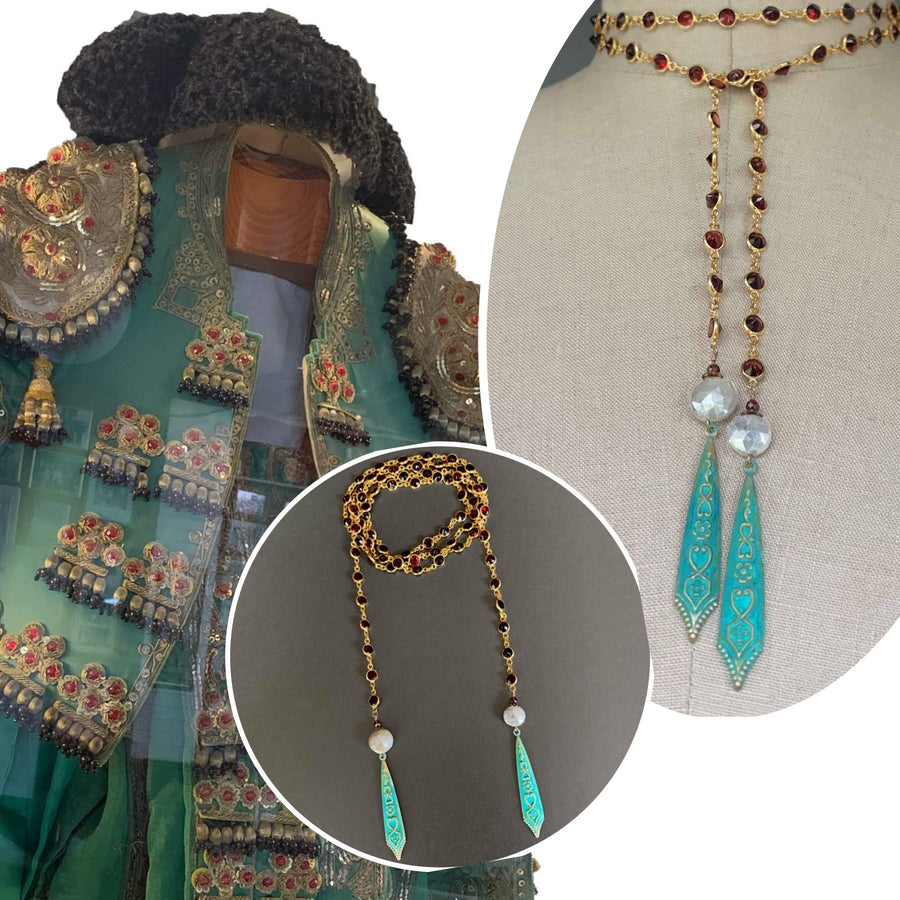 Torero's Blood Garnet lariat