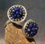 Blue sapphire harlequin mosaic ring