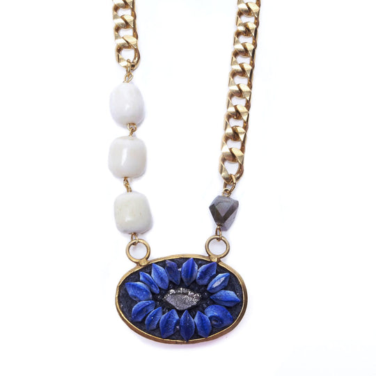 Lapis Lazuli and Black Onyx Necklace