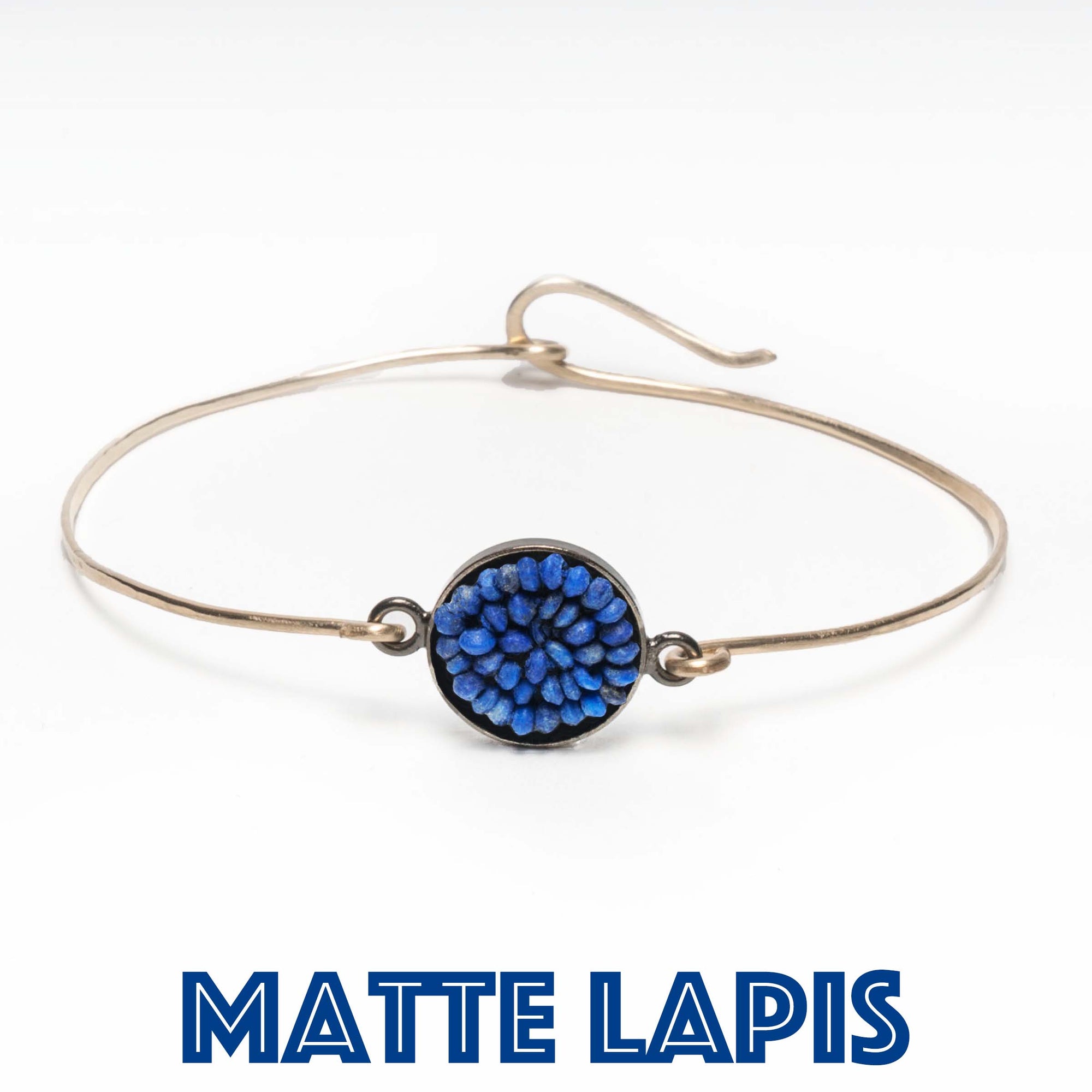 Mosaic bangle: hammered gold or silver so many gems