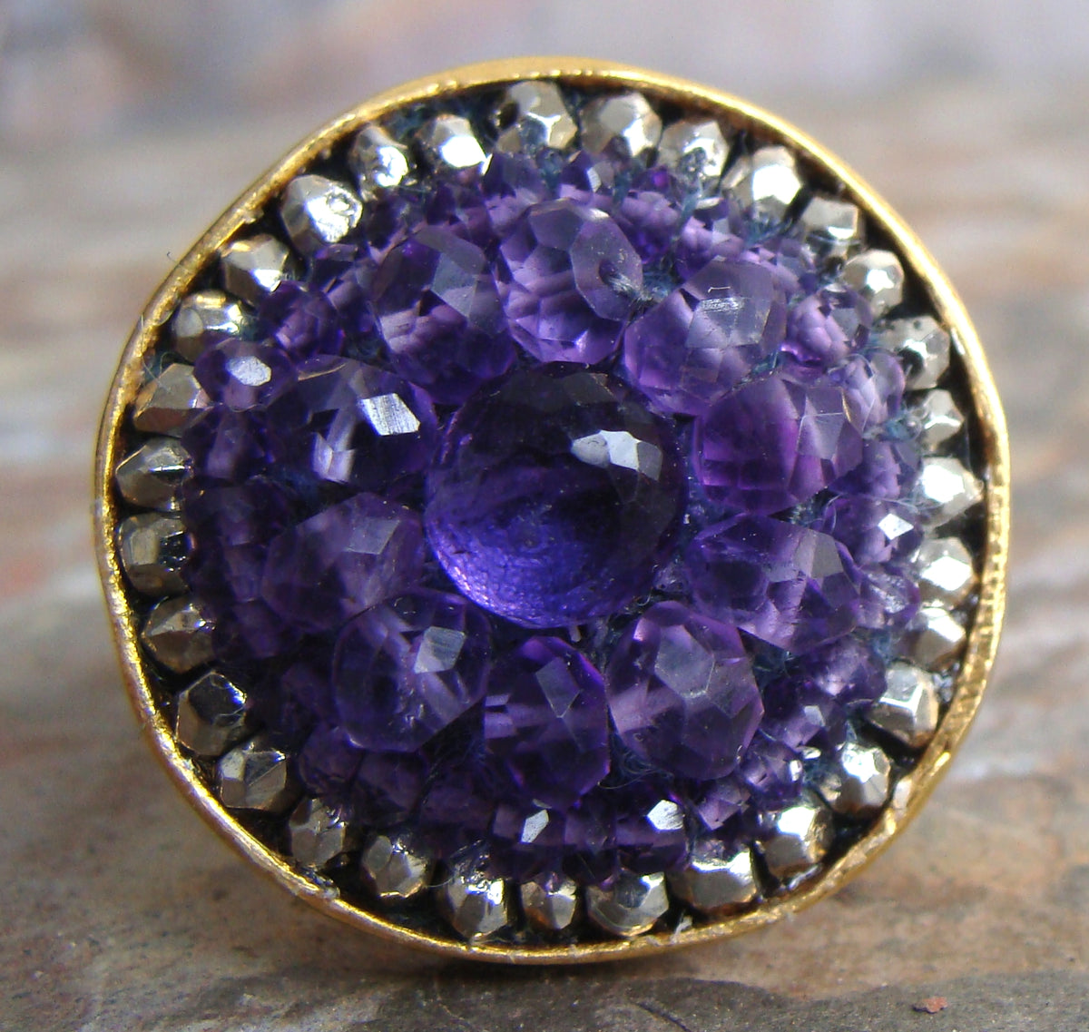 Royal Violet amethyst mosaic ring