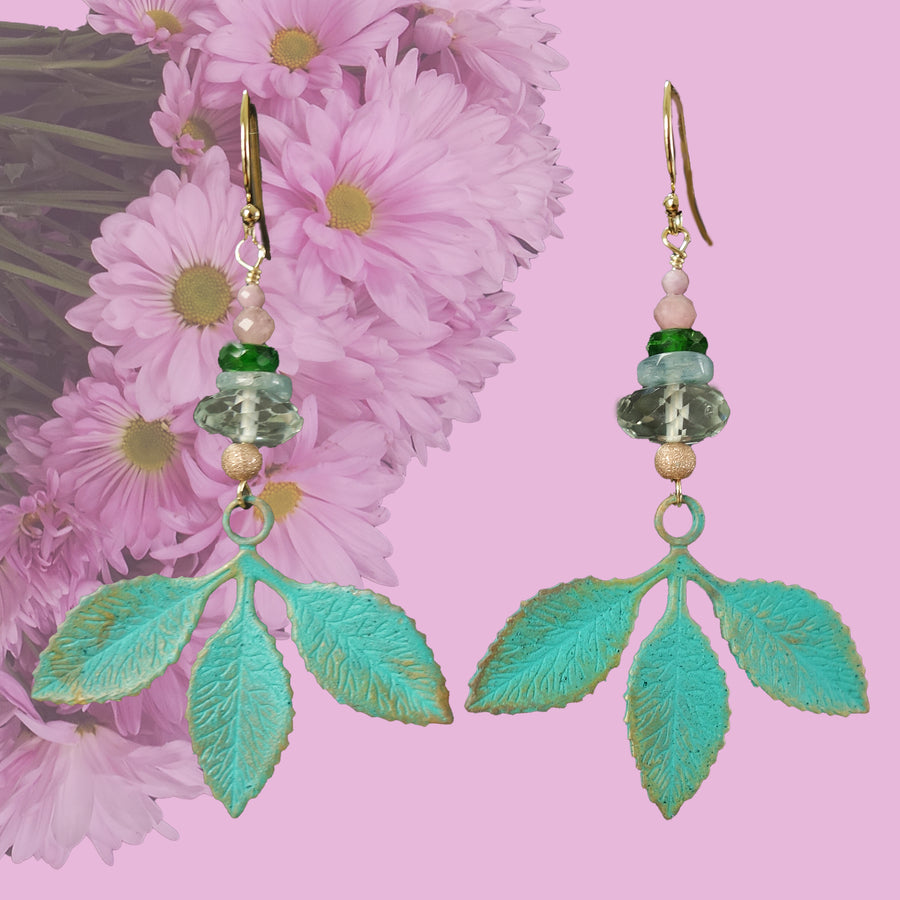 A Simple I love you will do: presiolite and kyanite earring