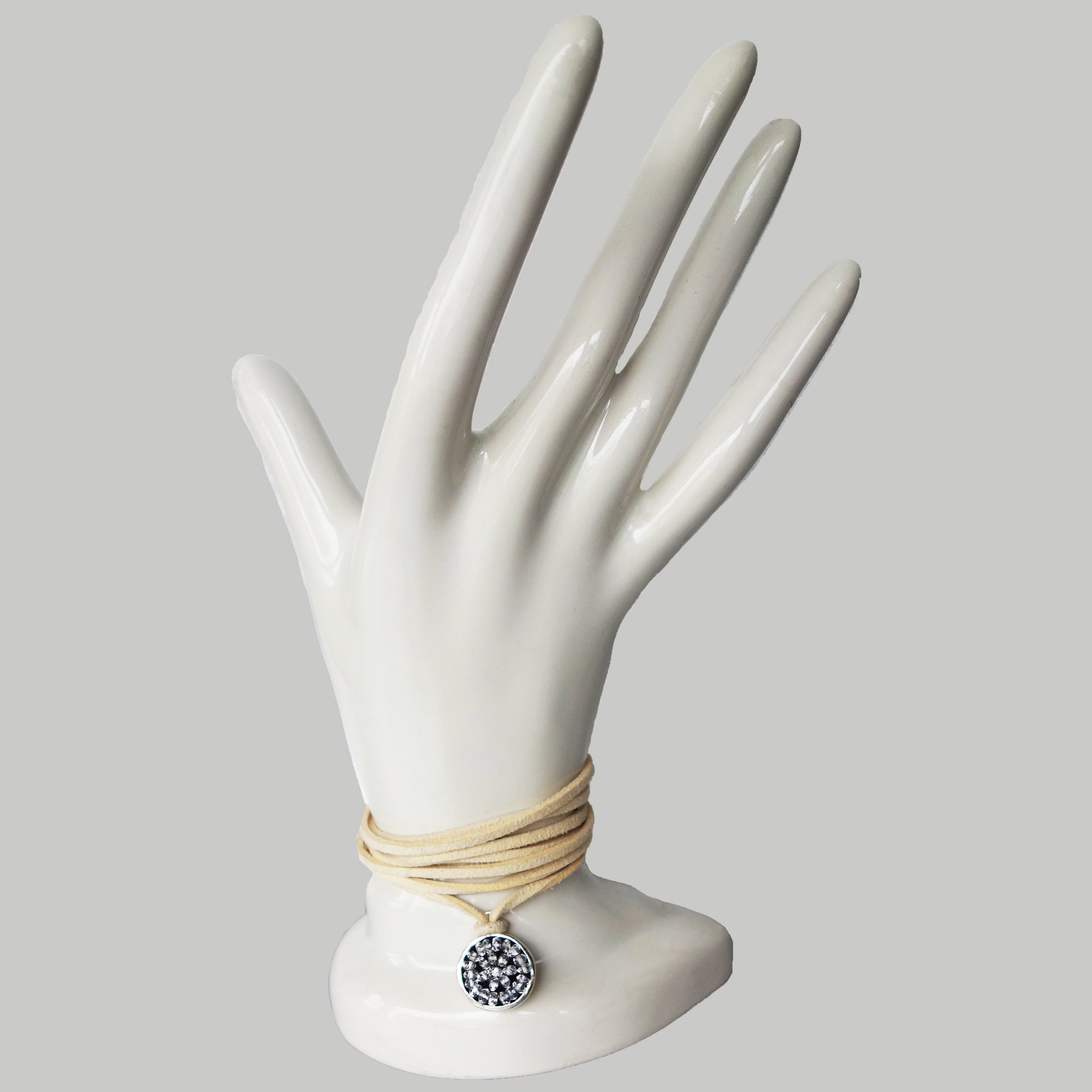 Iconic Clear Quartz mosaic necklace + bracelet