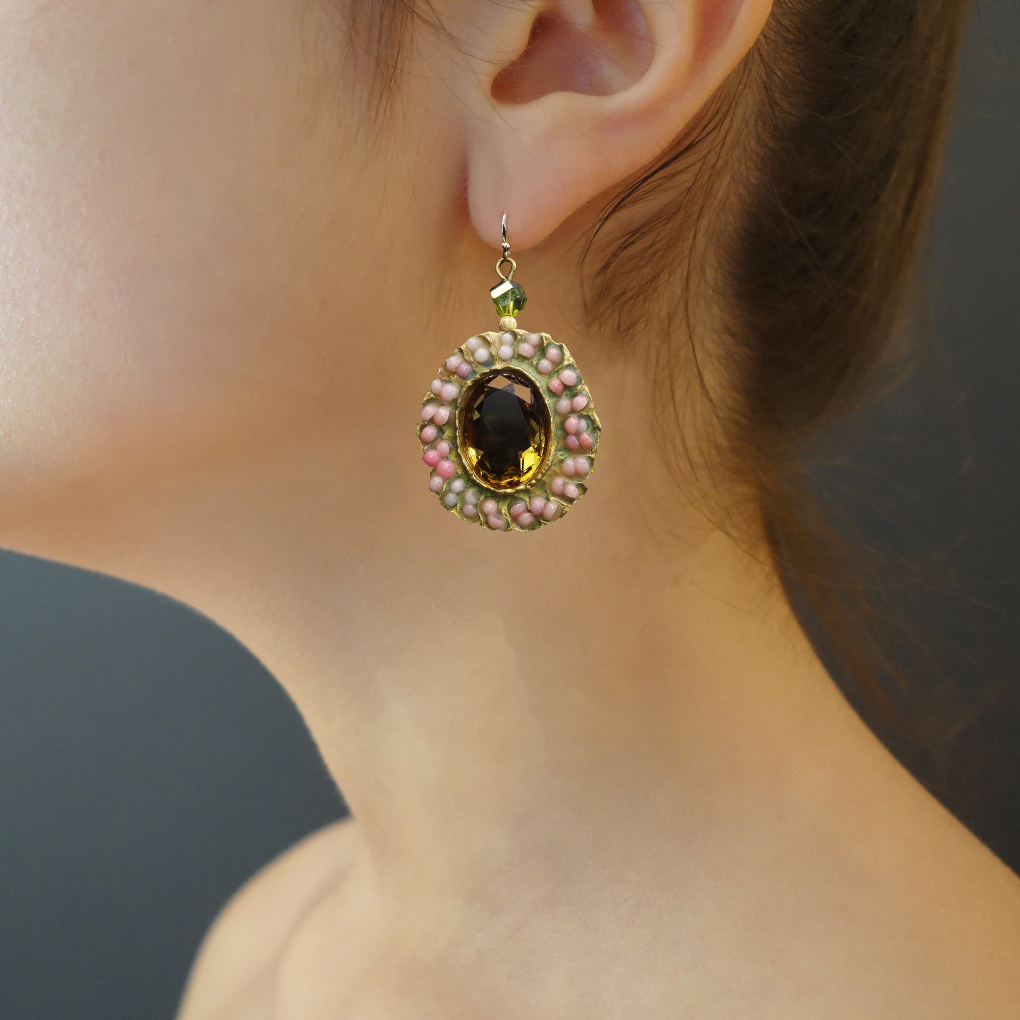 She Left Magic Fairy Dust Everywhere: whiskey citrine earrings
