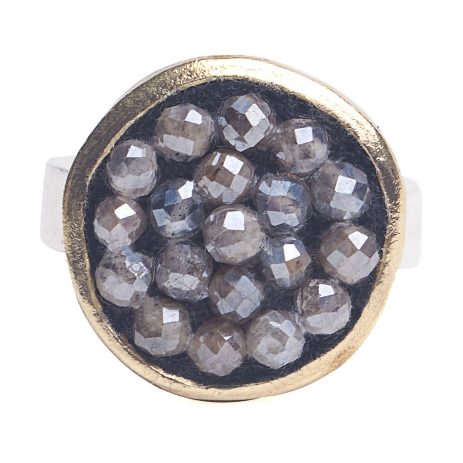Iconic Faceted Labradorite Mosaic Ring