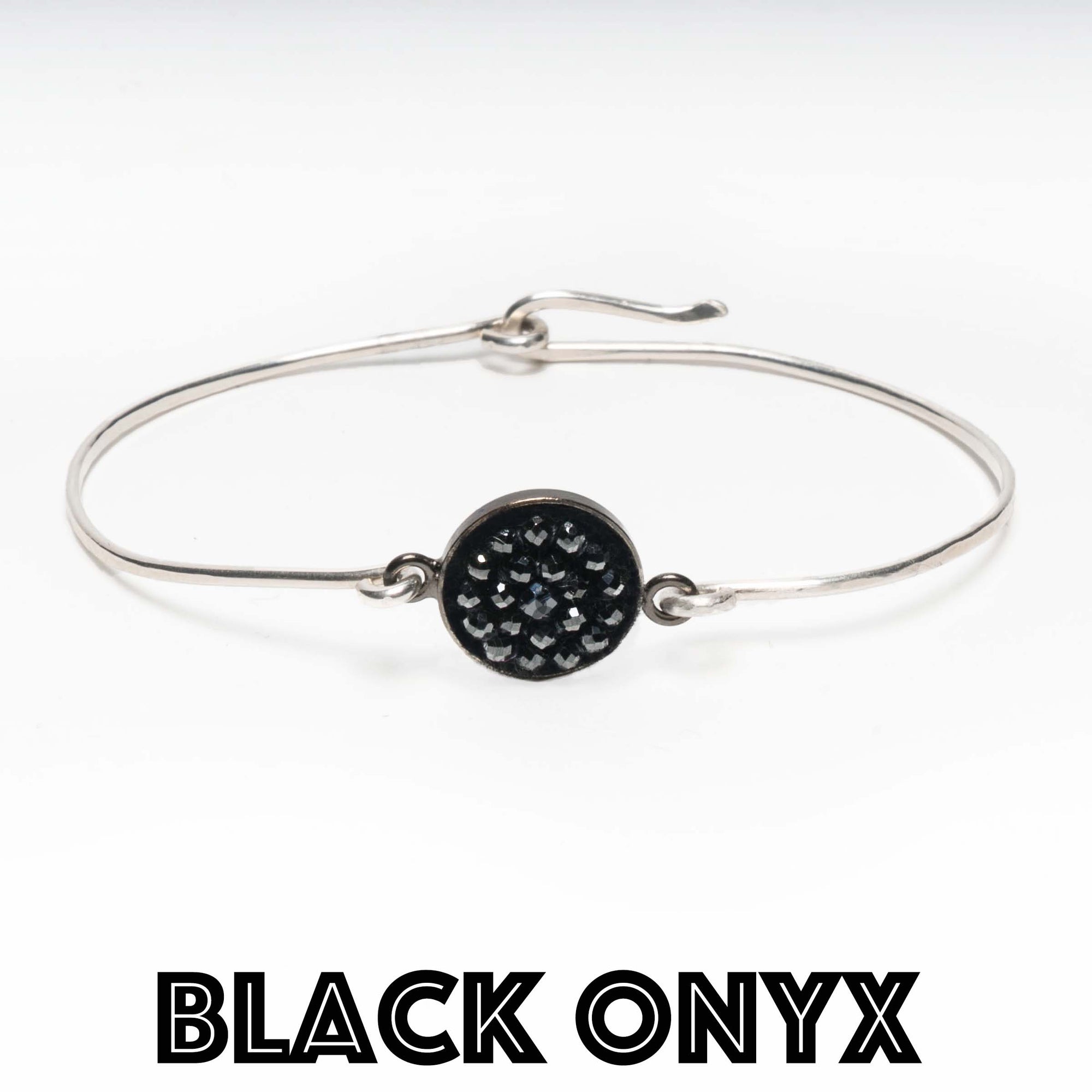 Mosaic bangle: hammered gold or silver so many gems