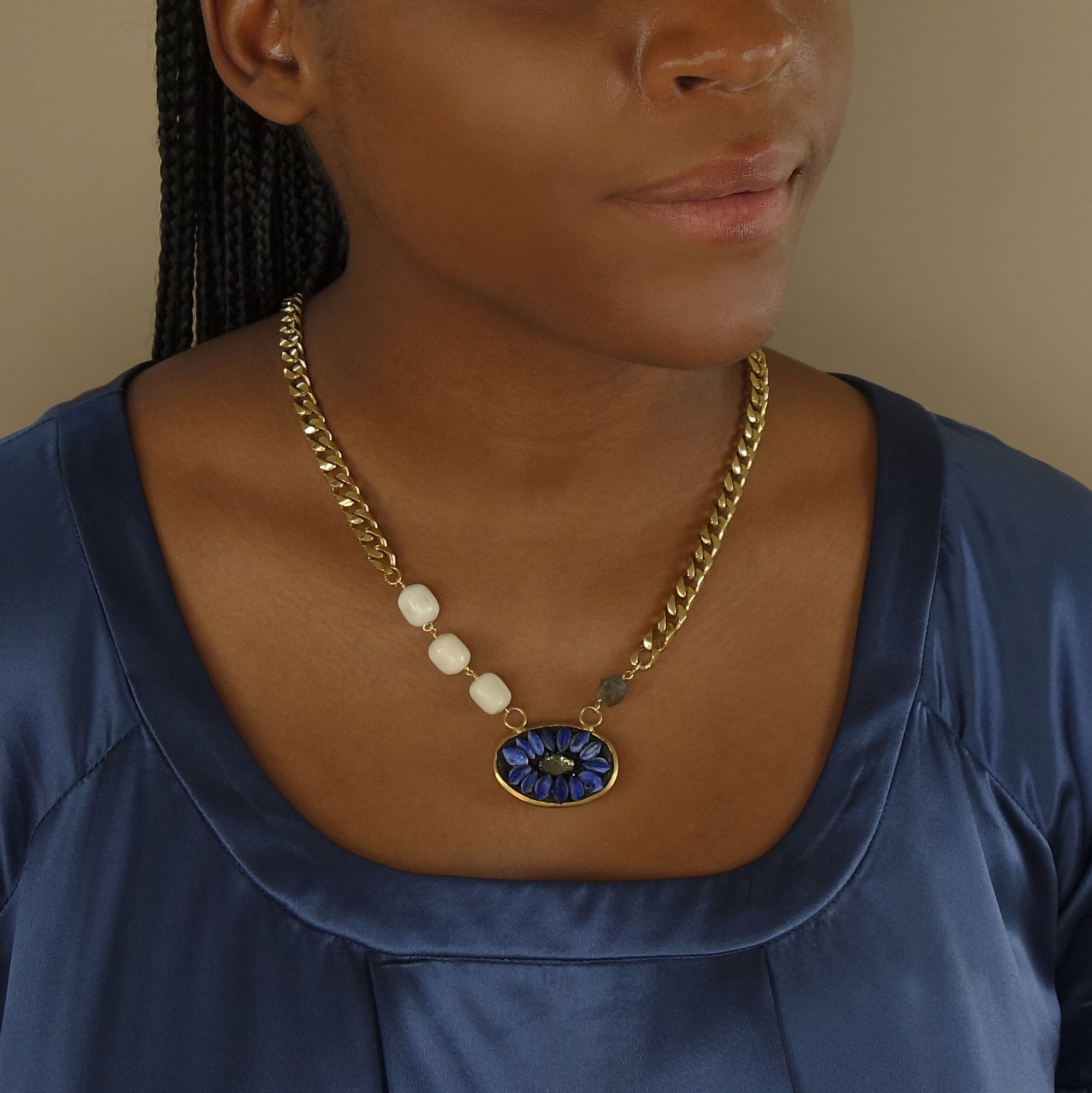Lapis Lazuli and Black Onyx Necklace