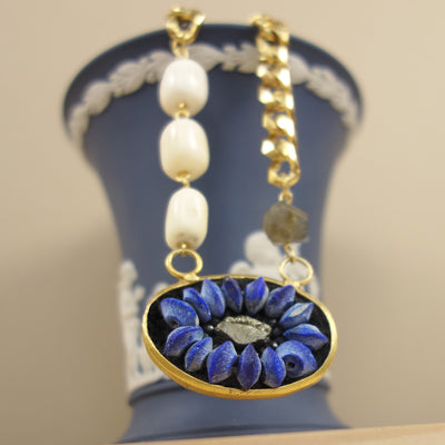 Lapis Lazuli and Black Onyx Necklace