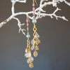 Glamorous Gold, Pink Sapphire, and Rose Quartz earrings
